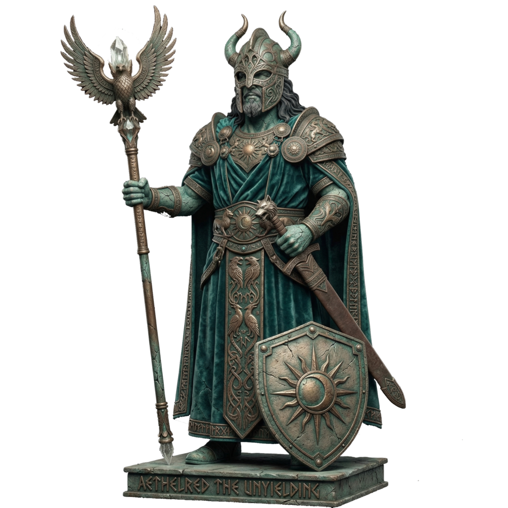 Cinematic 3D warrior sculpture artwork by FX Unique Tech Solutions