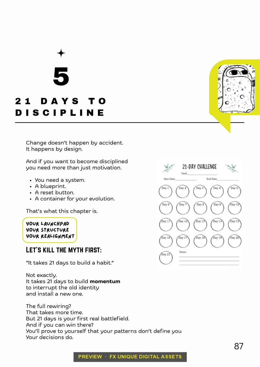 Preview page: The 21-Day Challenge tracker