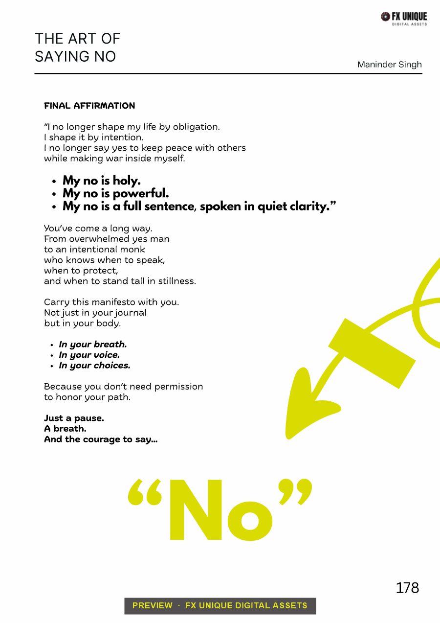 Preview page: The Art of Saying No